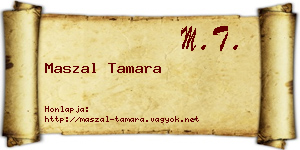 Maszal Tamara névjegykártya